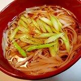 糖質０ｇ麺で　アスパラ入り冷やし麺♪